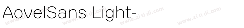 AovelSans Light字体转换
